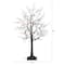 3ft. Pre-Lit Artificial Halloween Black Twig Tree with 18 Orange LED Pumpkin Shaped Lights